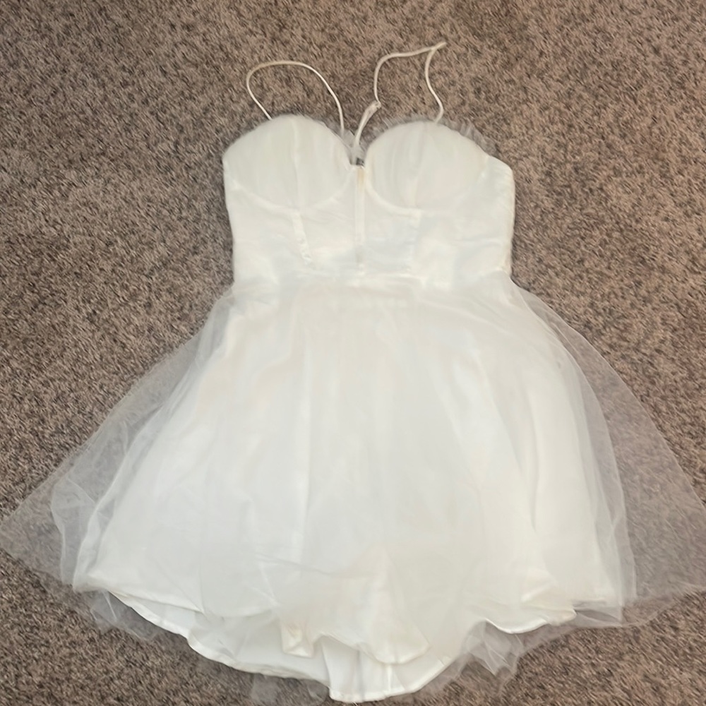 White cocktail dress that I wore at my wedding, size medium.